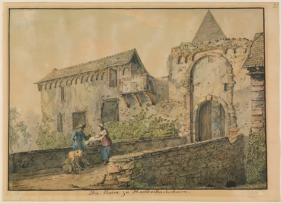 Carl Philipp Fohr - Rovina del Tiefburg a Handschuhsheim